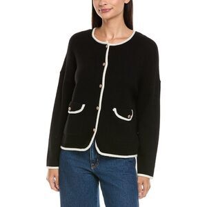 Maison Heritage Womens  Maja Wool & Cashmere-Blend Cardigan, Black